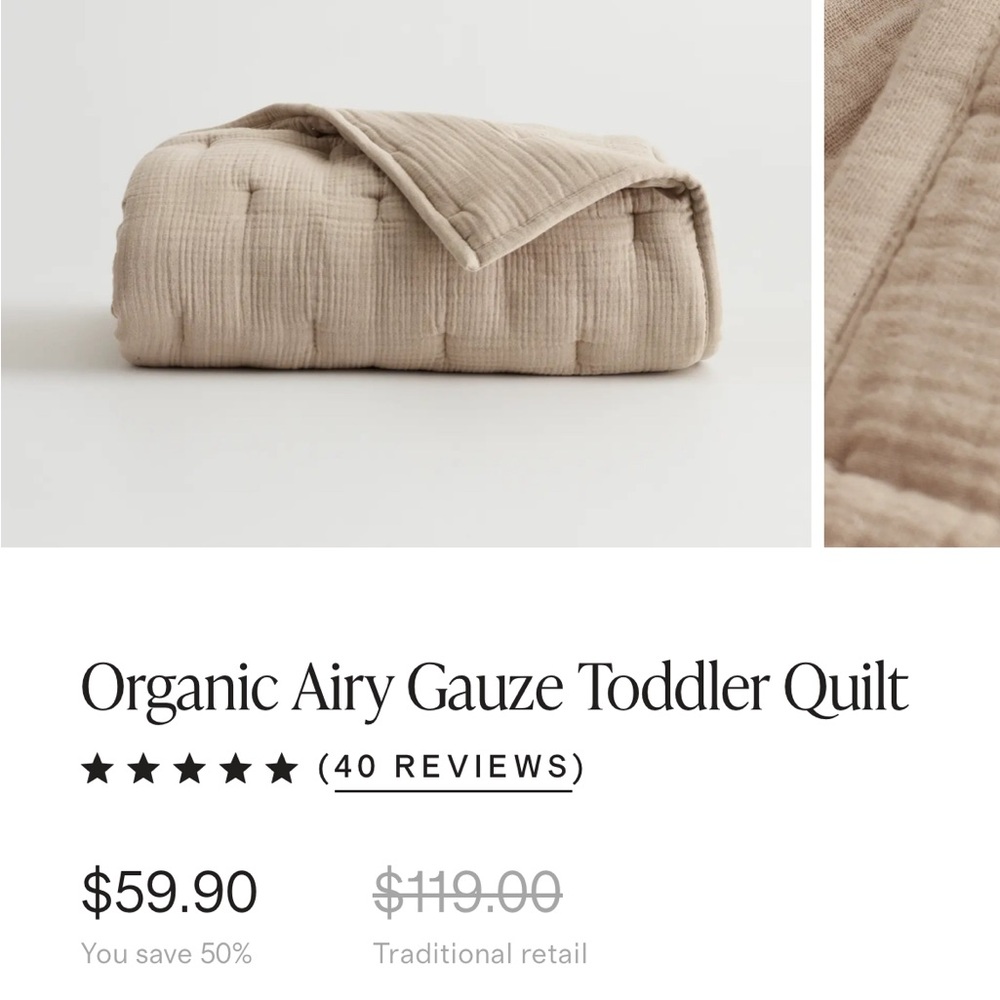 Quince Airy Gauze Toddler Quilt